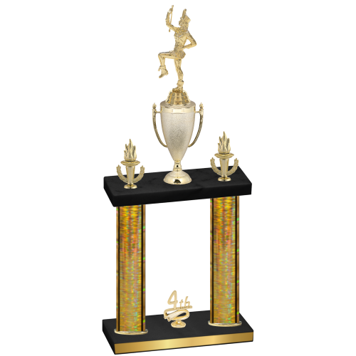 Double Gold Glacier Fourth Place Majorette Trophy