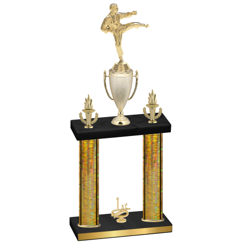 Double Gold Glacier First Place Karate Trophy