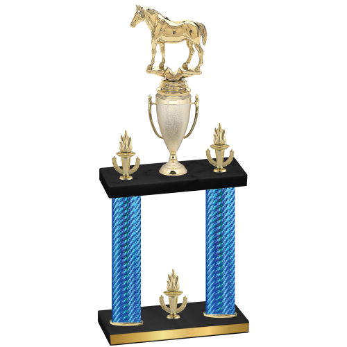 Double Blue Carbon Fiber Victory Horses Trophy