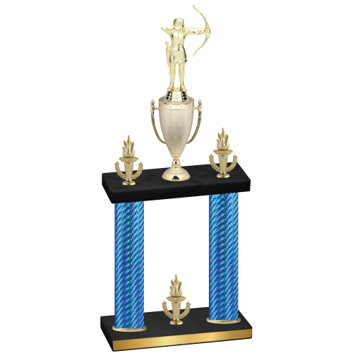 Double Blue Carbon Fiber Victory Archery Trophy
