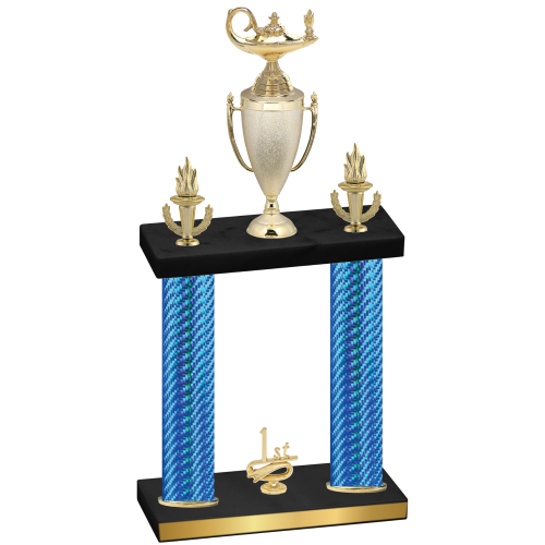 Double Blue Carbon Fiber First Place Academics Trophy