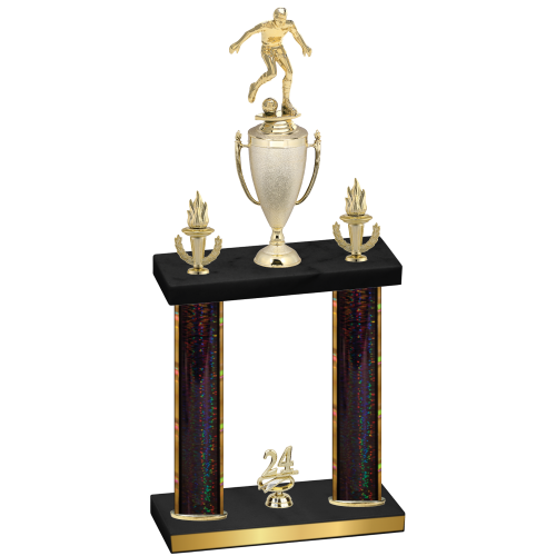 Double Black Glacier Year Soccer Trophy