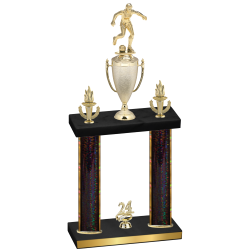 Double Black Glacier Year Soccer Trophy