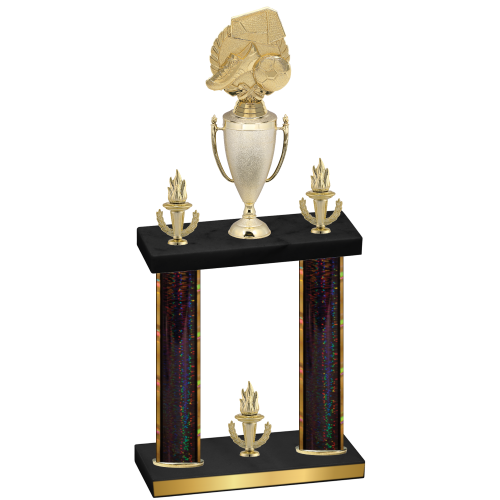 Double Black Glacier Victory Soccer Trophy