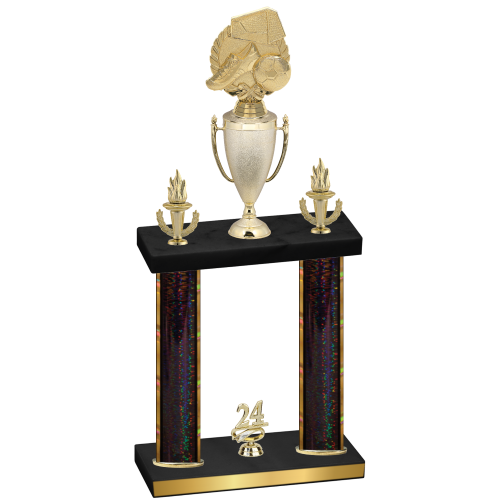 Double Black Glacier Year Soccer Trophy