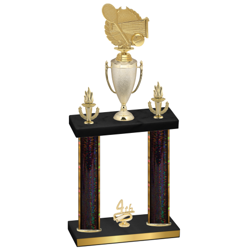 Double Black Glacier Fourth Place Tennis Trophy