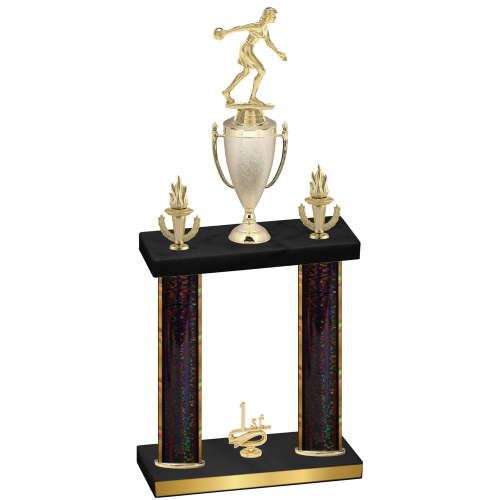 Double Black Glacier First Place Bowling Trophy