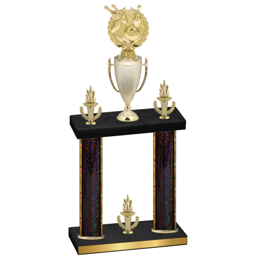 Double Black Glacier Victory Bowling Trophy