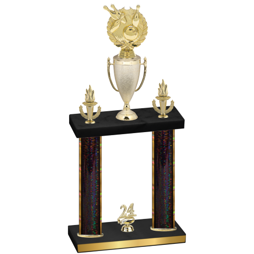 Double Black Glacier Year Bowling Trophy