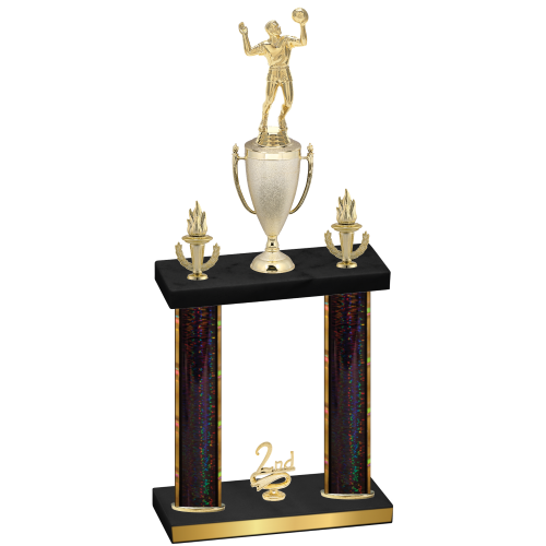 Double Black Glacier Second Place Volleyball Trophy