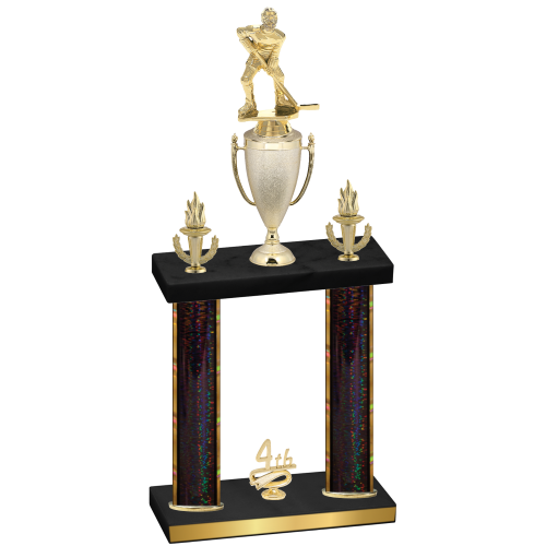 Double Black Glacier Fourth Place Hockey Trophy