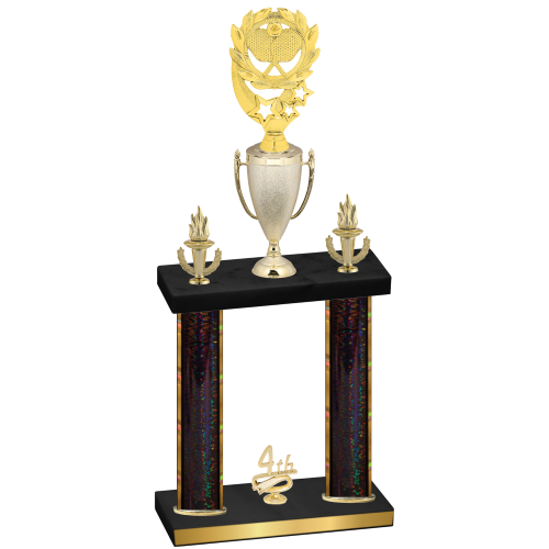 Double Black Glacier Fourth Place Pickleball Trophy