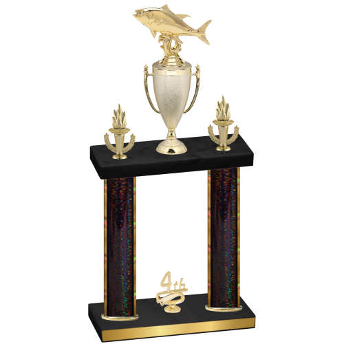 Double Black Glacier Fourth Place Fishing Trophy