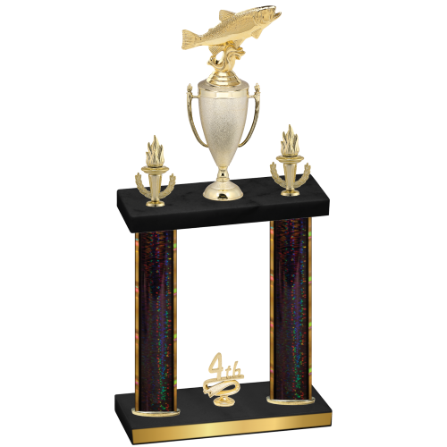 Double Black Glacier Fourth Place Fishing Trophy