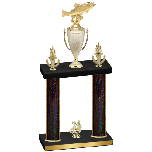 Double Black Glacier Year Fishing Trophy