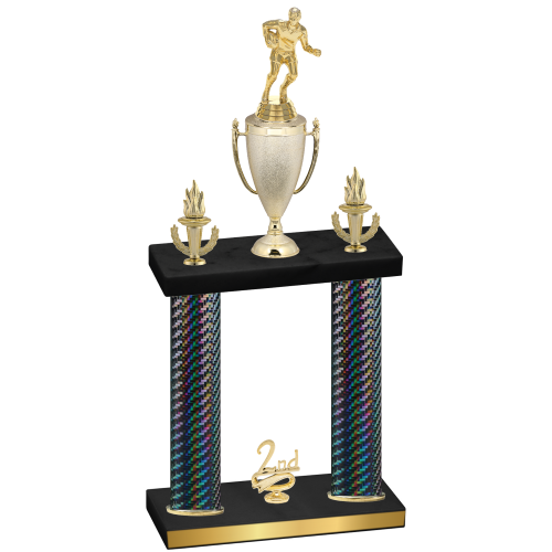 Double Black Carbon Fiber Second Place Rugby Trophy