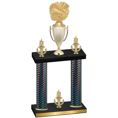 Double Black Carbon Fiber Victory Cheerleading Trophy