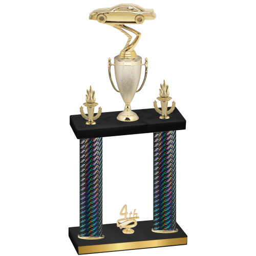 Double Black Carbon Fiber Fourth Place Cars Trophy