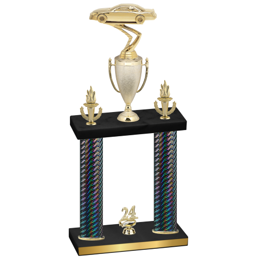 Double Black Carbon Fiber Year Cars Trophy