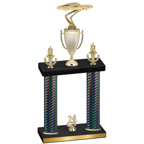 Double Black Carbon Fiber Year Cars Trophy