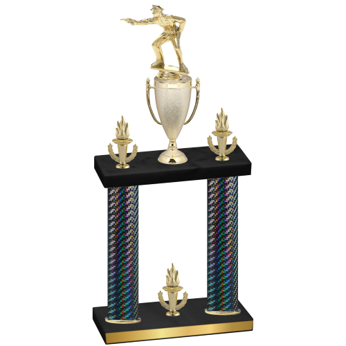 Double Black Carbon Fiber Victory Shooter Trophy