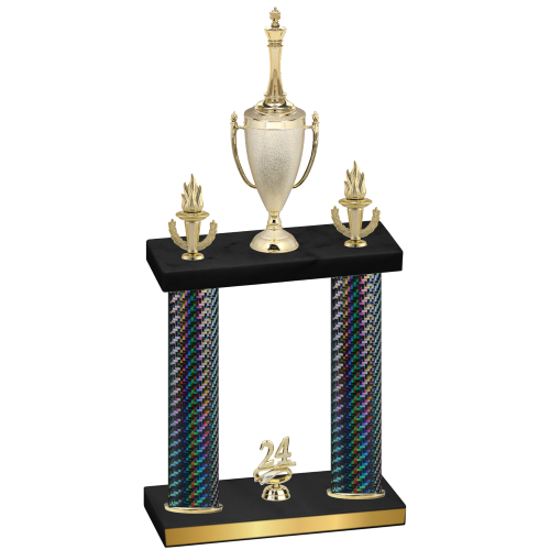 Double Black Carbon Fiber Year Chess Trophy