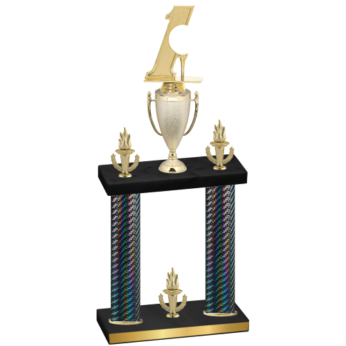 Double Black Carbon Fiber Victory Golf Trophy
