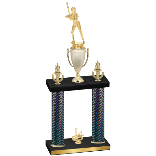 Double Black Carbon Fiber First Place Softball Trophy