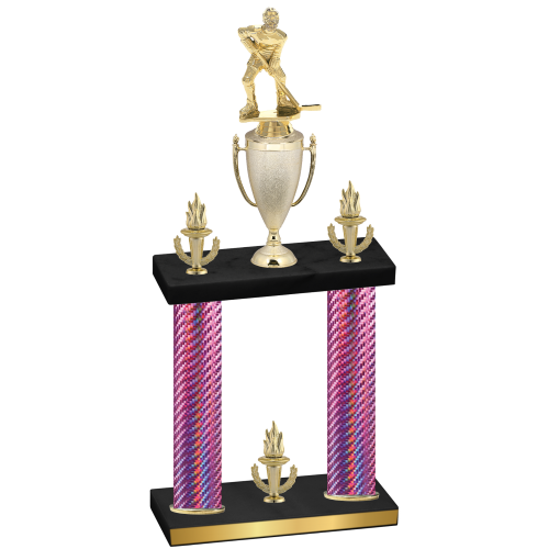 Double Pink Carbon Fiber Victory Hockey Trophy