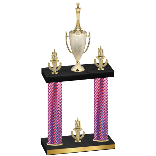 Double Pink Carbon Fiber Victory Chess Trophy