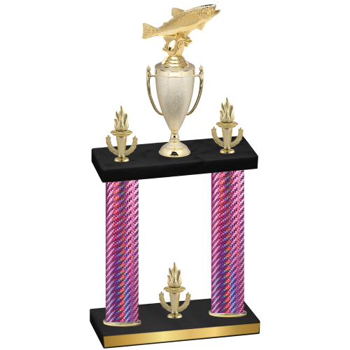Double Pink Carbon Fiber Victory Fishing Trophy