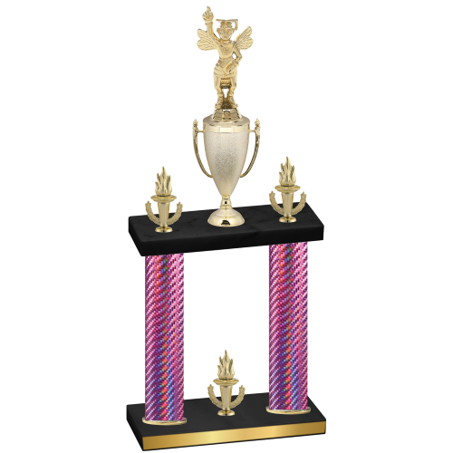 Double Pink Carbon Fiber Victory Academics Trophy