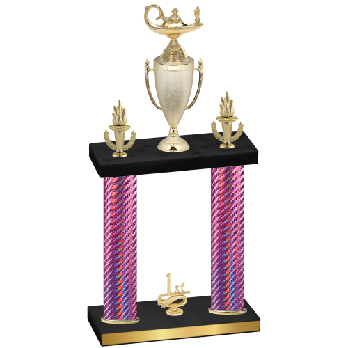 Double Pink Carbon Fiber First Place Academics Trophy
