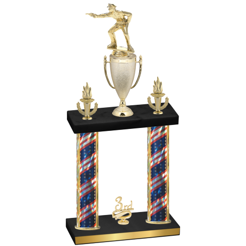 Double Flag USA Third Place Shooter Trophy