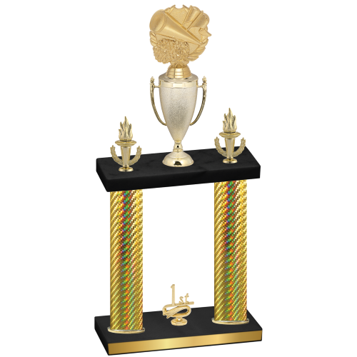 Double Gold Carbon Fiber First Place Cheerleading Trophy