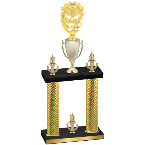 Double Gold Carbon Fiber Victory Pickleball Trophy