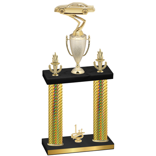 Double Gold Carbon Fiber First Place Cars Trophy