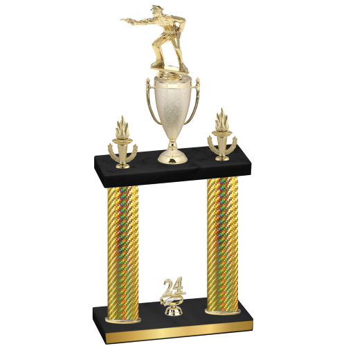 Double Gold Carbon Fiber Year Shooter Trophy