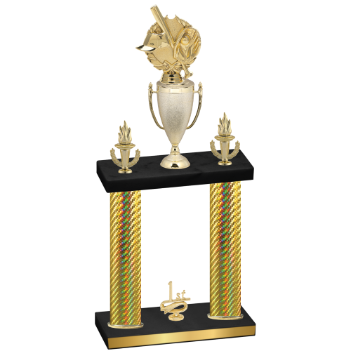 Double Gold Carbon Fiber First Place Baseball Trophy