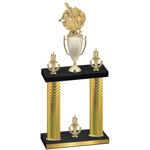 Double Gold Carbon Fiber Victory Baseball Trophy