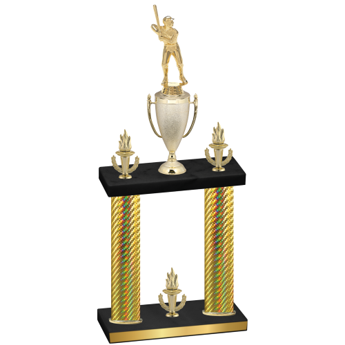 Double Gold Carbon Fiber Victory Baseball Trophy