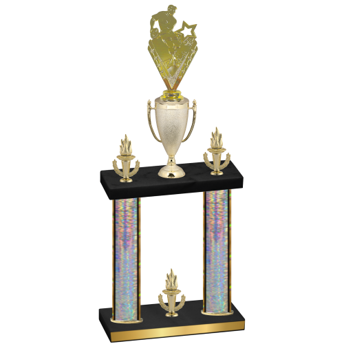 Double Silver Glacier Victory Rugby Trophy