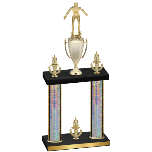 Double Silver Glacier Victory Wrestling Trophy
