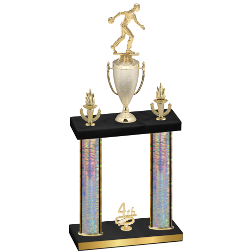 Double Silver Glacier Fourth Place Bowling Trophy