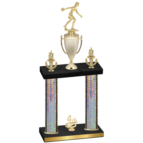 Double Silver Glacier Fourth Place Bowling Trophy