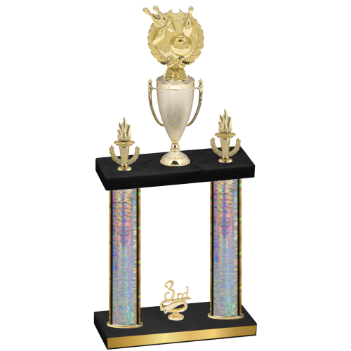 Double Silver Glacier Third Place Bowling Trophy