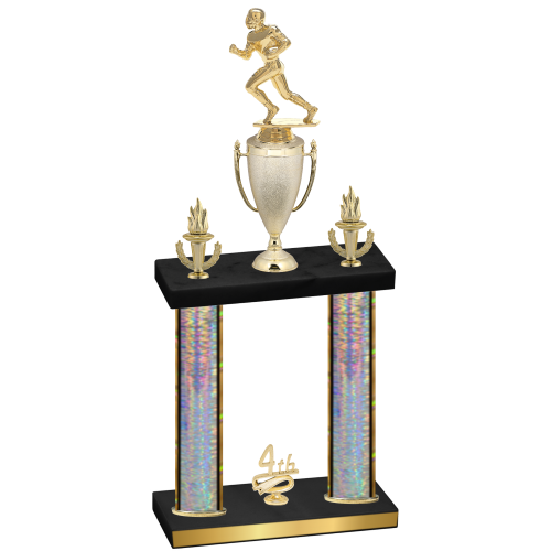 Double Silver Glacier Fourth Place Football Trophy