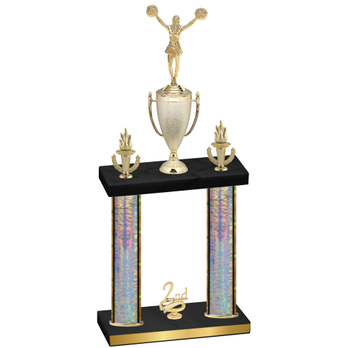 Double Silver Glacier Second Place Cheerleading Trophy