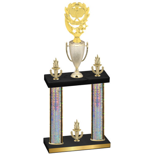 Double Silver Glacier Victory Pickleball Trophy