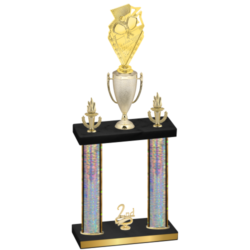 Double Silver Glacier Second Place Pickleball Trophy